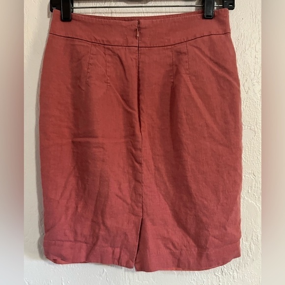 LOFT Salmon Skirt with Pockets Size 0 - Picture 4 of 5